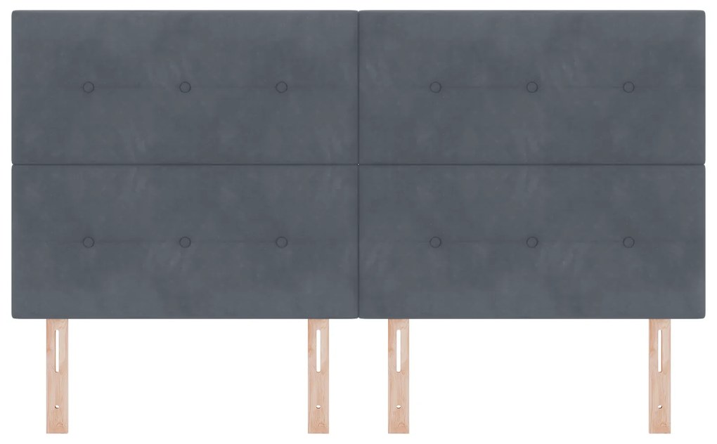 Cabeceira vidaXL Botonê Cinza Escuro 180 cm Veludo
