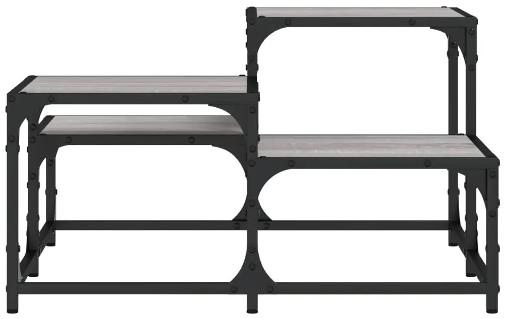 Mesa de centro 68x68x40 cm derivados de madeira cinzento sonoma