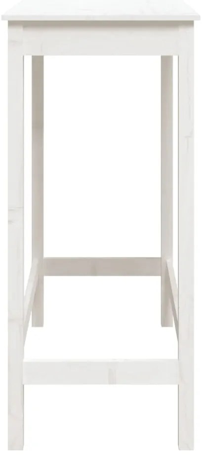 Mesa de bar 100x50x110 cm madeira de pinho maciça branco