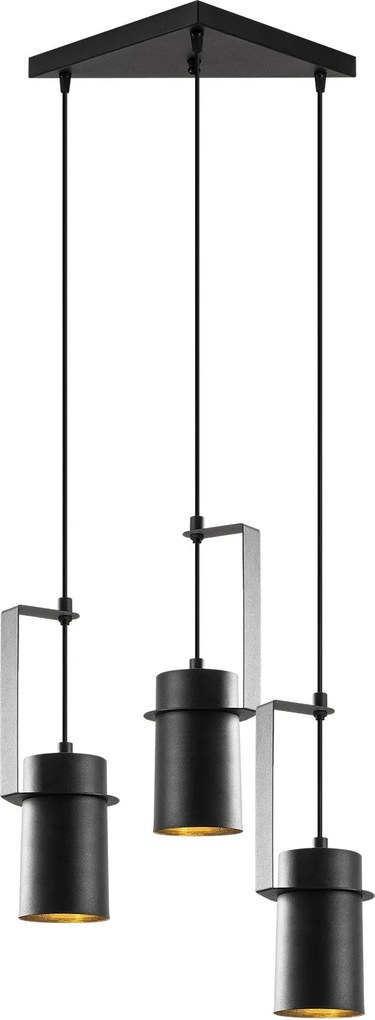 Candeeiro de Teto Spot – Preto – 40 x 40 cm