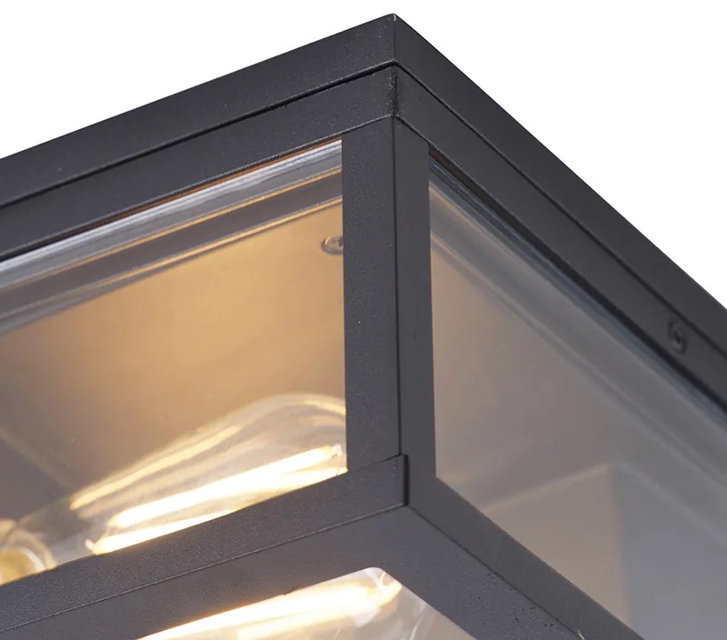 LED Candeeiro de teto inteligente preto IP44 2 luzes incl. Wifi ST64 - Charlois Design