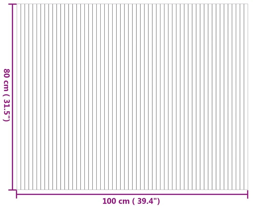 Tapete retangular 80x100 cm bambu cor natural