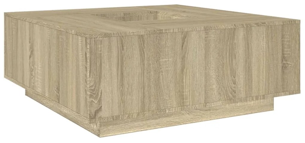 Mesa de centro 100x100x40 cm derivados madeira carvalho sonoma