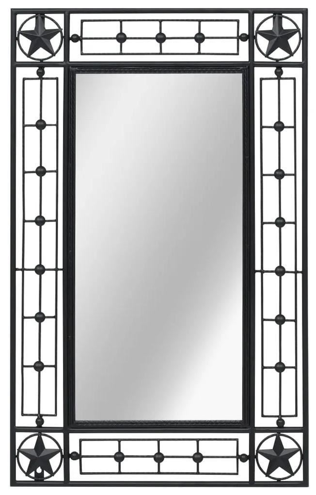 245925 vidaXL Espelho de parede retangular 50x80 cm preto