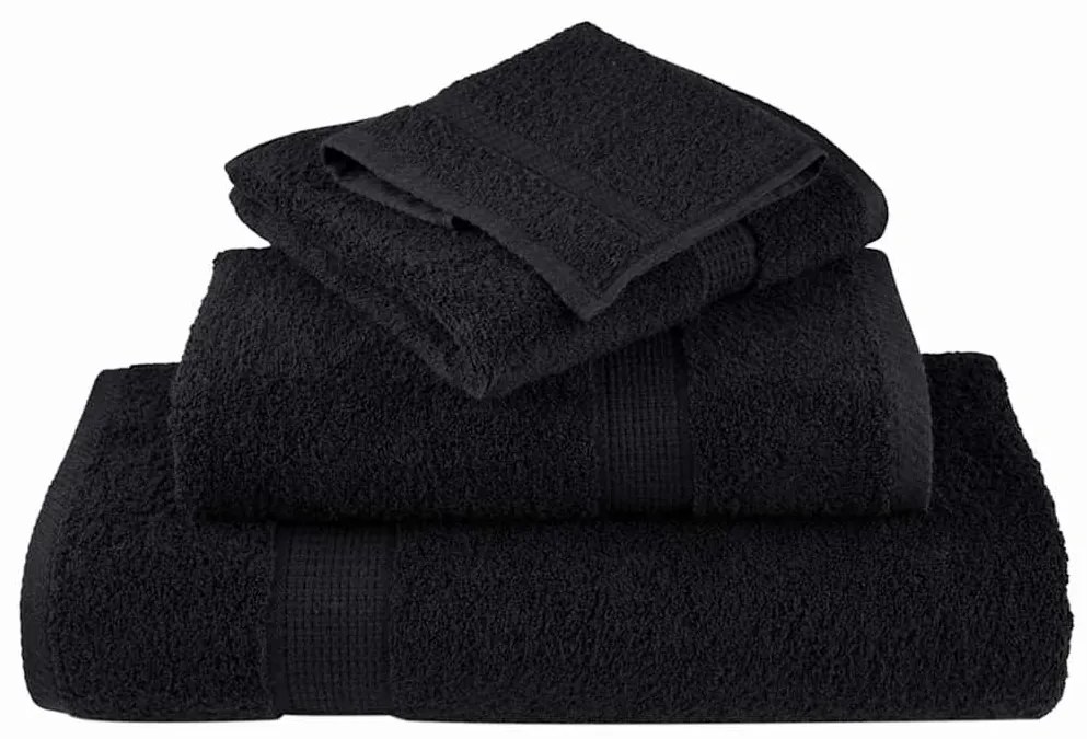 Panos de prato 10 pcs Preto 15 x 21 cm Algodão