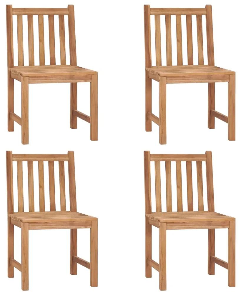 Cadeiras de jardim 4 pcs madeira teca maciça