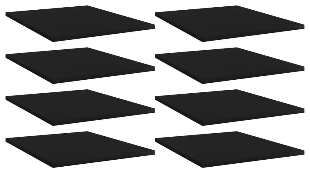 vidaXL Prateleiras para estante 8 pcs derivados de madeira preto