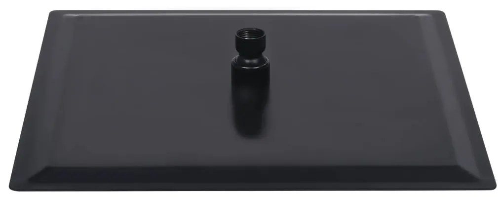 Cabeça de chuveiro quadrada 40x40 cm aço inoxidável preto