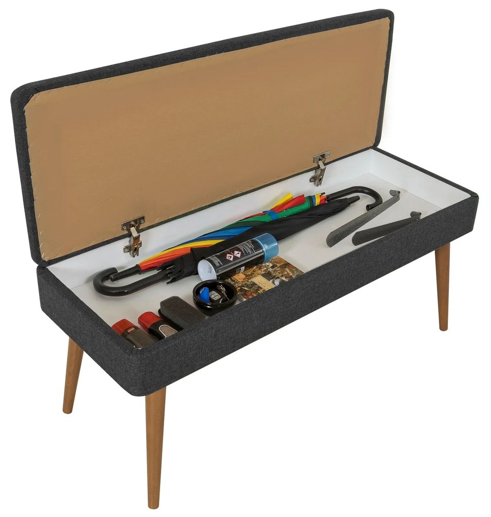 Conjunto de Mobiliário de Entrada Vegas – Branco/Antracite – Móvel par