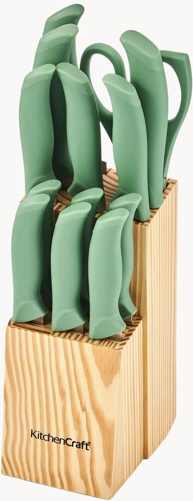 Conjunto de facas com bloco KitchenCraft, conjunto de 14