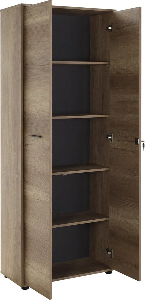 Arquivador Alto de Escritorio "Noce" - Nogueira Clara - 72x187x34cm -