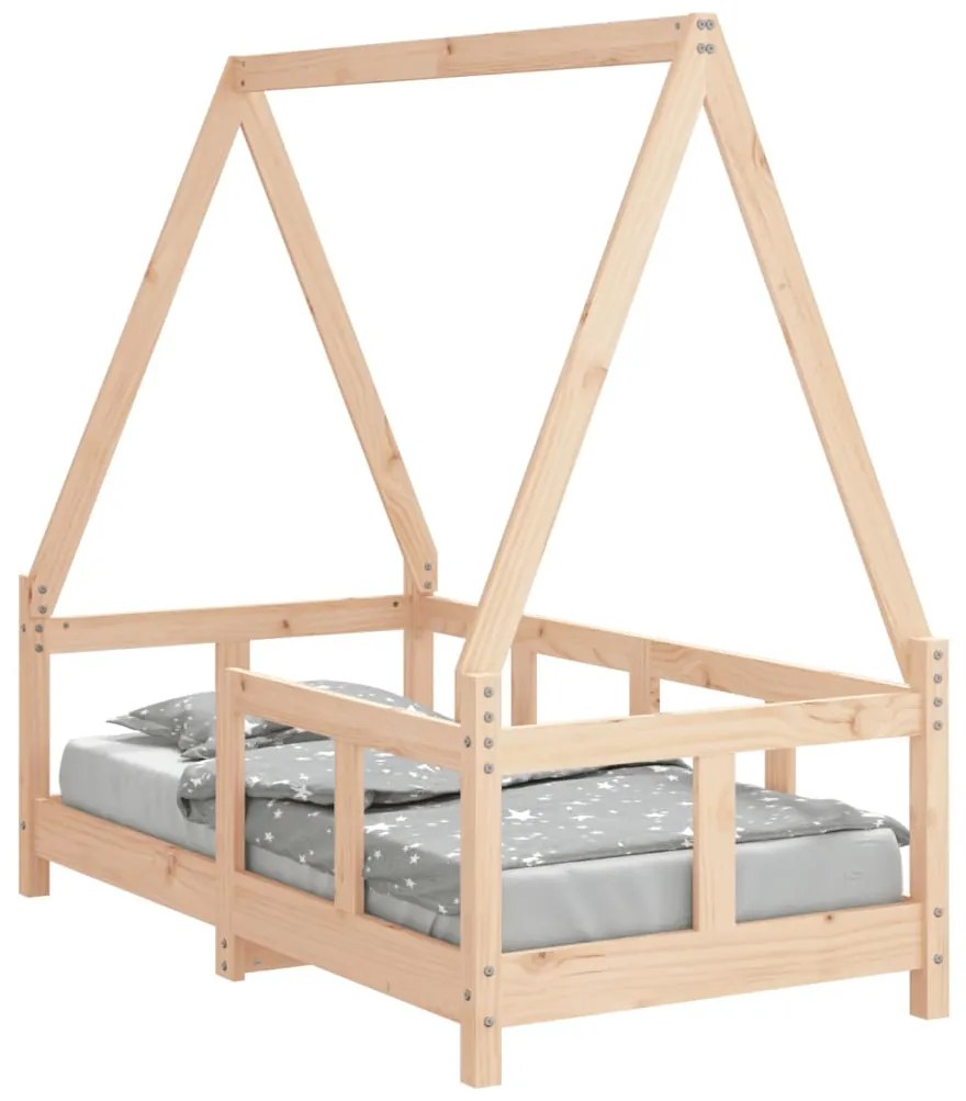 Estrutura de cama infantil 70x140 cm pinho maciço