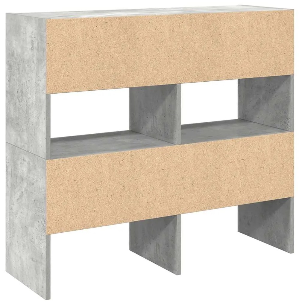 Sapateiras 2 pcs empilháveis 89,5x30x40 cm cinzento cimento