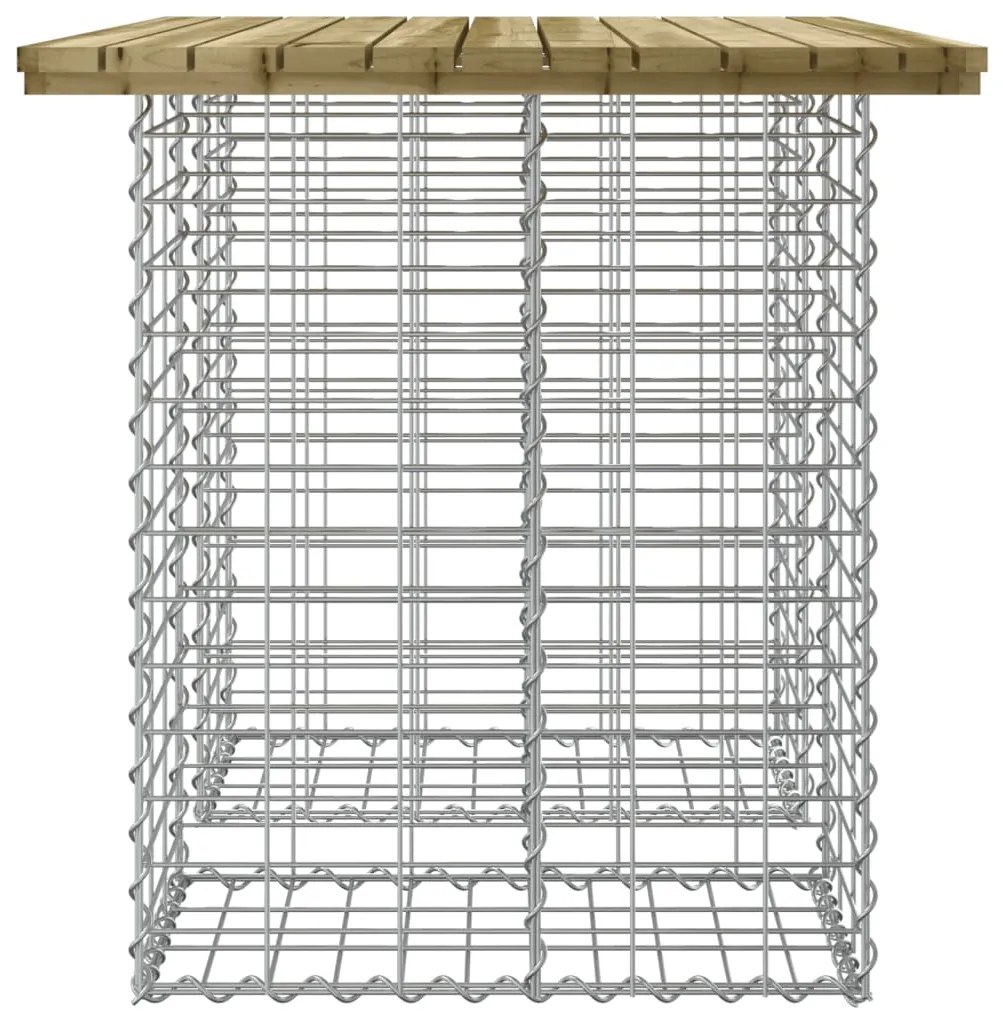 Banco de jardim c/ design gabião 100x70x72 cm pinho impregnado