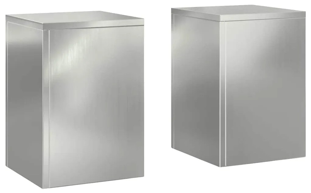 Suportes para Plantas Externos Pilar 2 pcs 24x24x35 cm Aço Galvanizado
