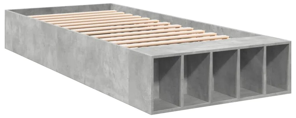 Estrutura de cama 90x200 cm derivados de madeira cinza sonoma