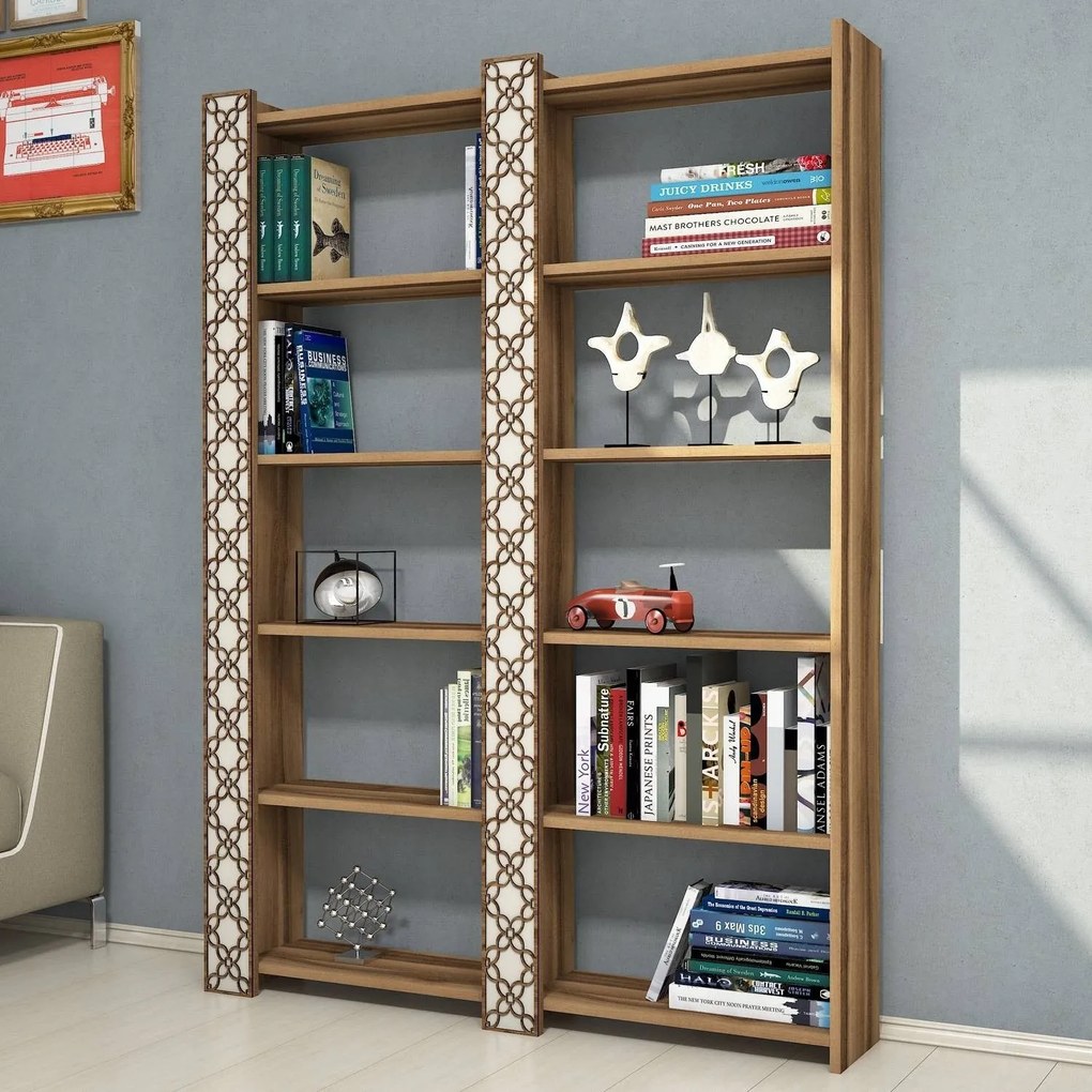 Estante City – Nogueira – 124,6 cm x 170 cm x 24,2 cm