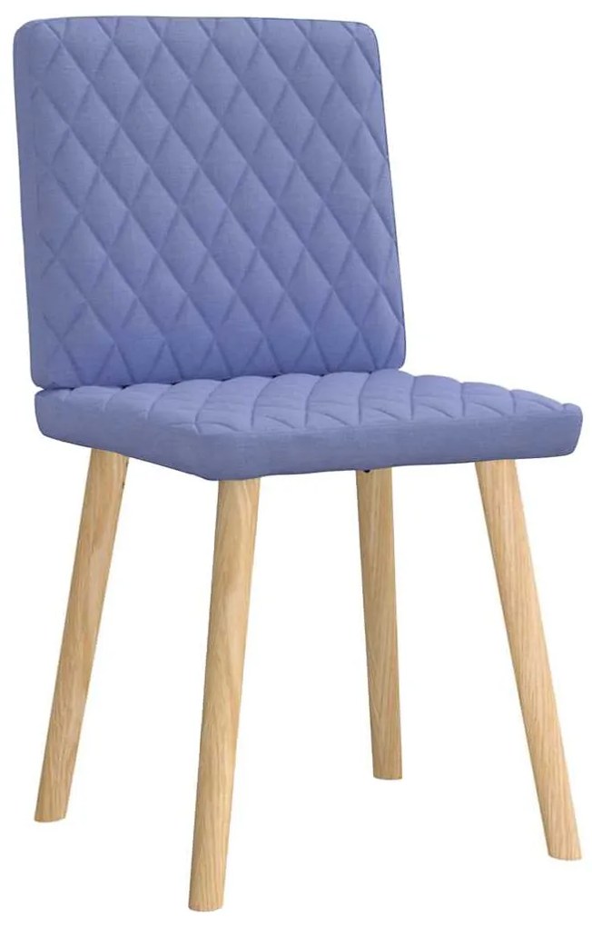 Cadeiras de jantar 2 pcs Jeans Tecido Azul