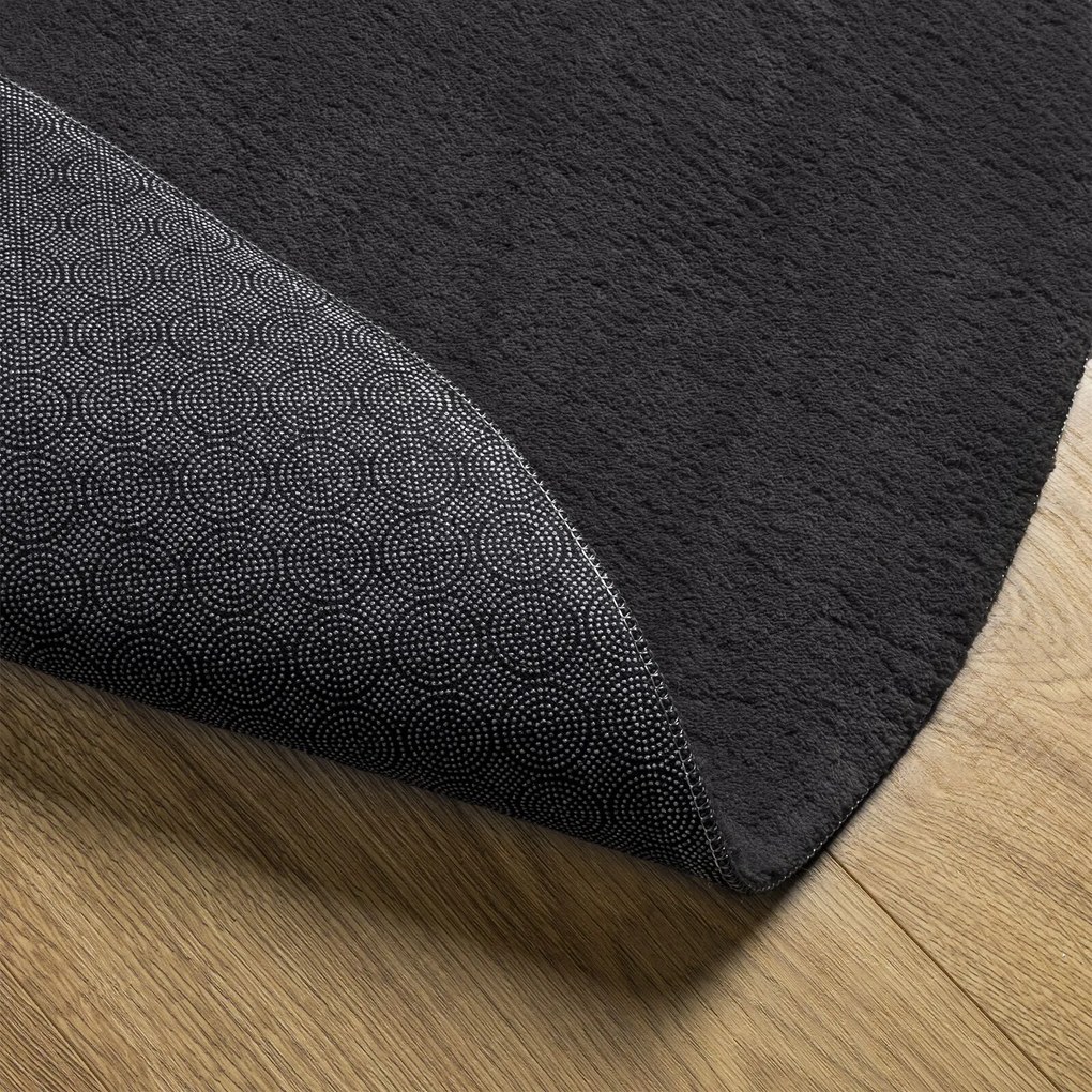 Tapete vidaXL "HUARTE" Preto 100x200 cm Oval
