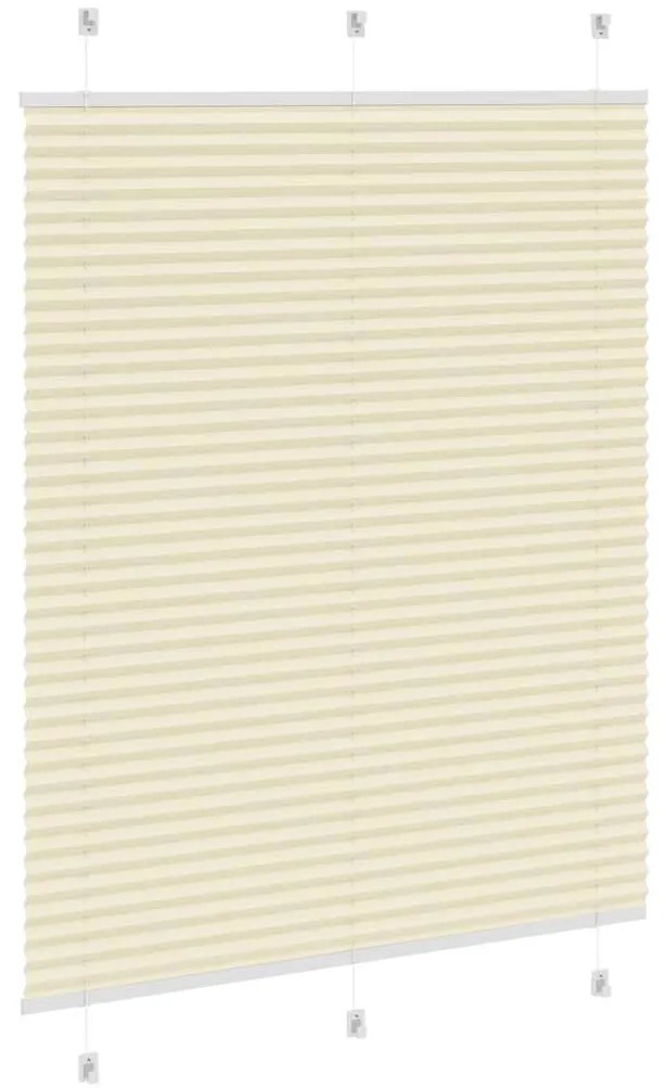 Creme Plissada Cega 110x150 cm Largura Tecido 109,4cm Poliéster