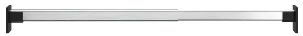 Varões telescópicos para guarda-roupa 2 pcs 58-100 cm prateado