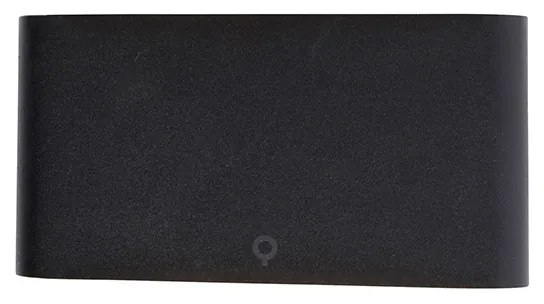 Candeeiro de parede exterior moderno preto 17,5 cm com LED IP65 - Batt Moderno