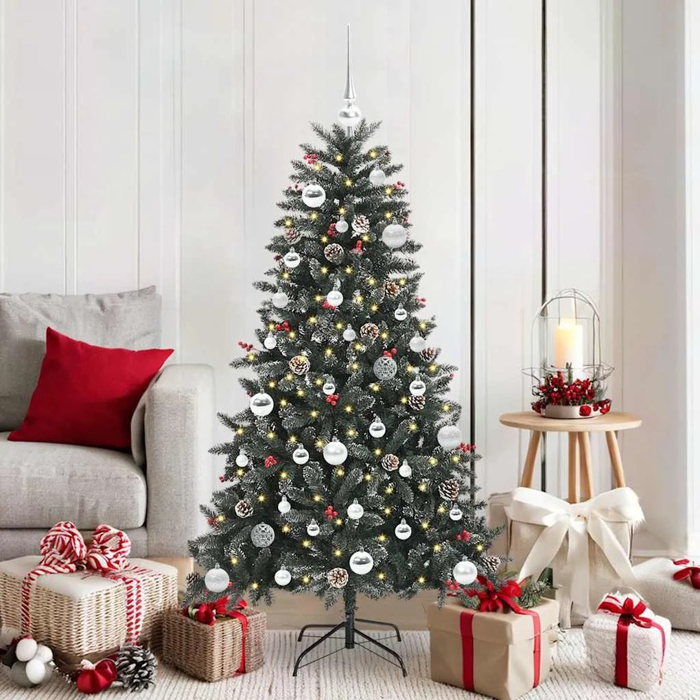 vidaXL Árvore de Natal Artificial Verde 150 cm PVC, Plástico e Aço
