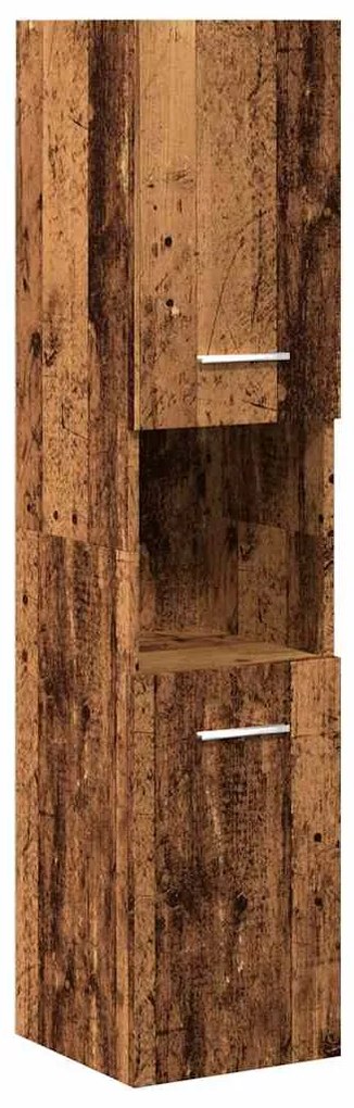 4 pcs conj. móveis casa banho derivados madeira madeira velha