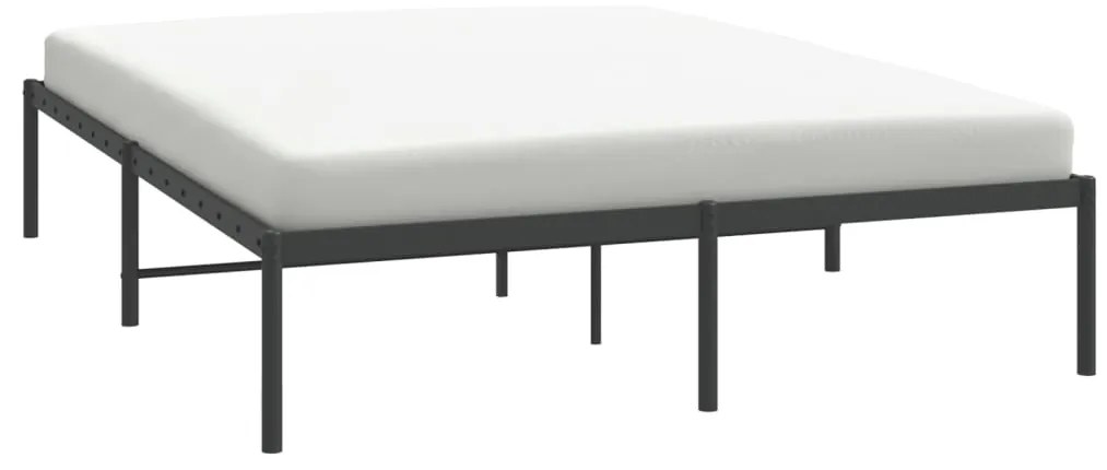 Estrutura de cama 140x190 cm metal preto