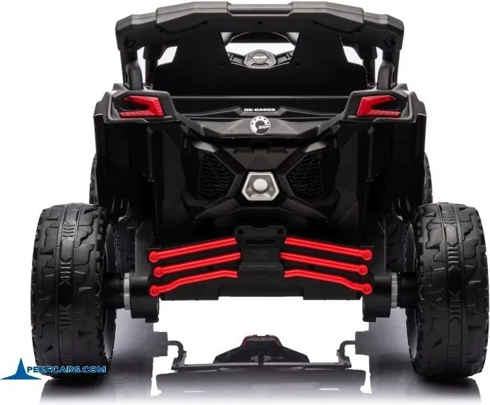 Carro elétrico para crianças 1 a 6 anos 24V MP4 CAN-AM Maverick Buggy Vermelho