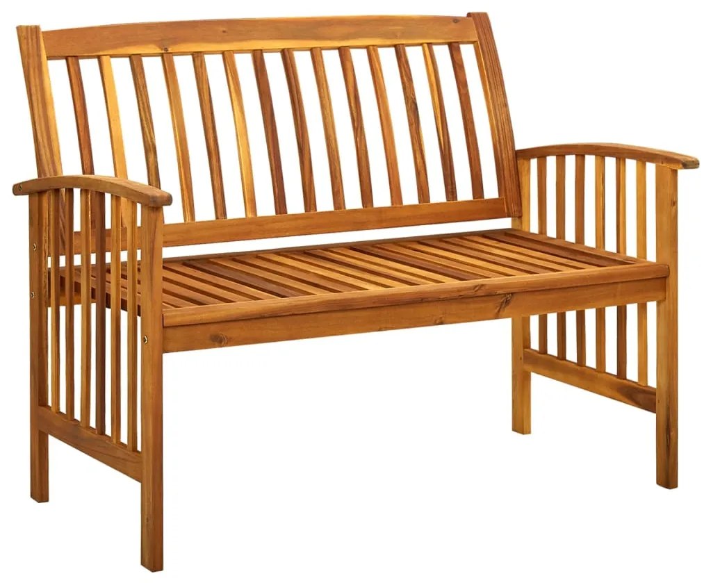 Banco de jardim c/ almofadão 119 cm madeira de acácia maciça