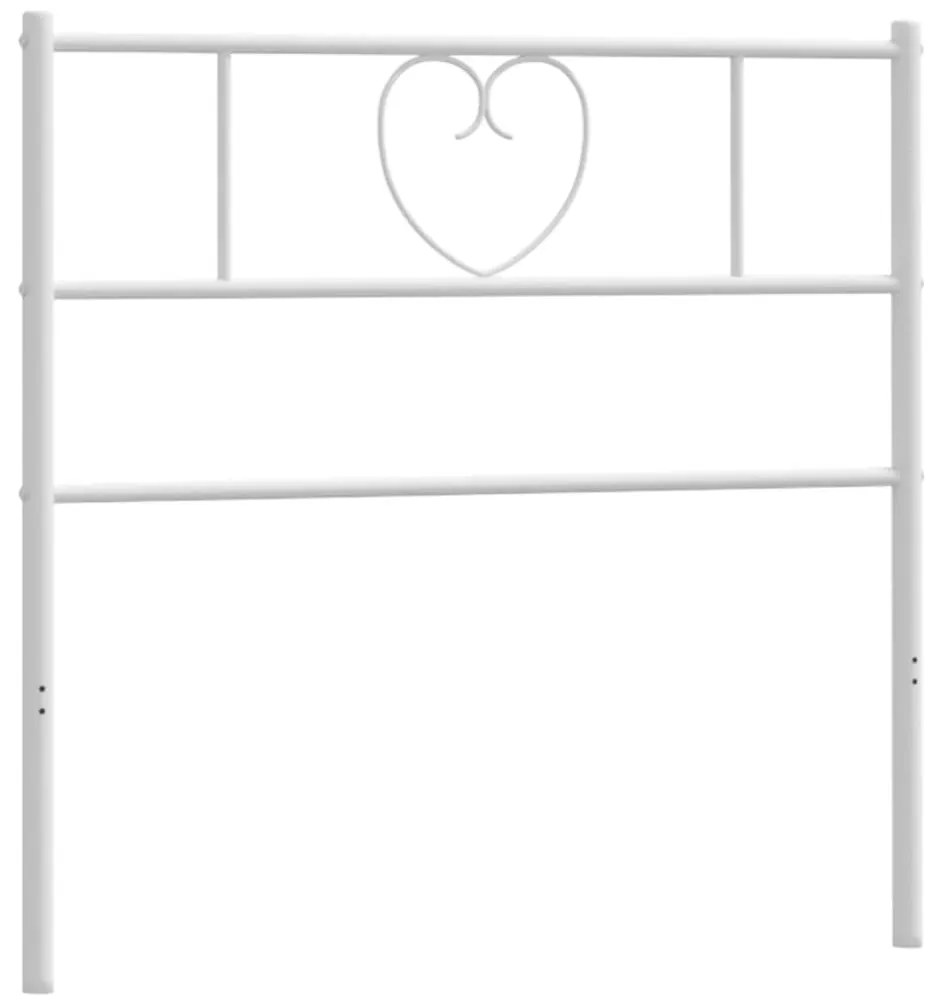 Cabeceira de cama 100 cm metal branco