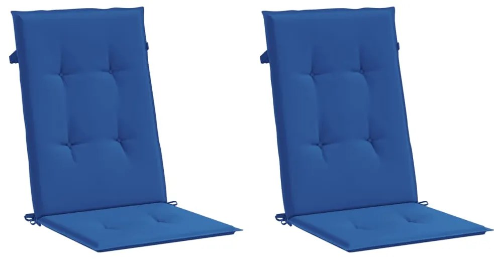 Almofadões para cadeiras altas de jardim 2 pcs tecido azul real