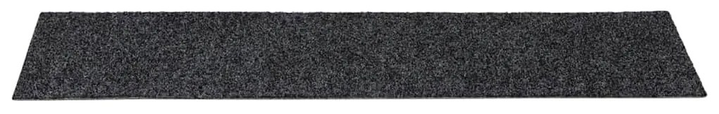 Tapetes de escada adesivos 30 pcs 76x20 cm retangular cinzento