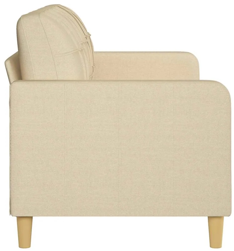 Sofá de 3 lugares tecido 180 cm cor creme