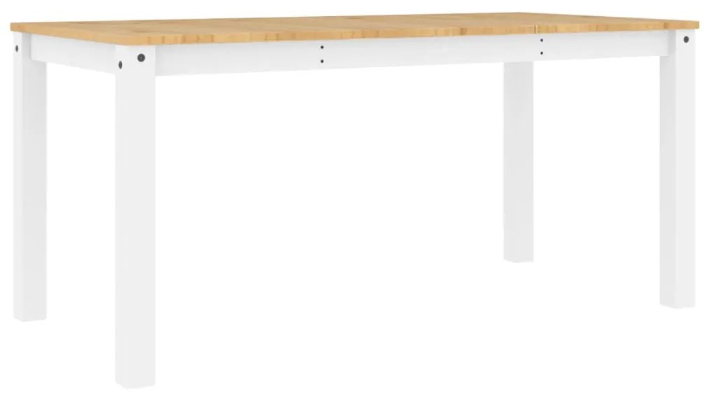 Mesa de jantar Panama 160x80x75 cm pinho maciço branco