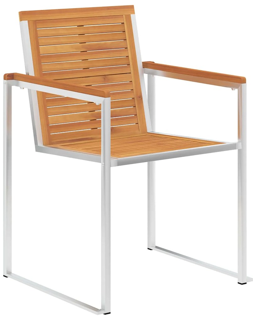 Conjunto de Jantar de Jardim vidaXL 3 Peças Madeira Sólida de Acácia