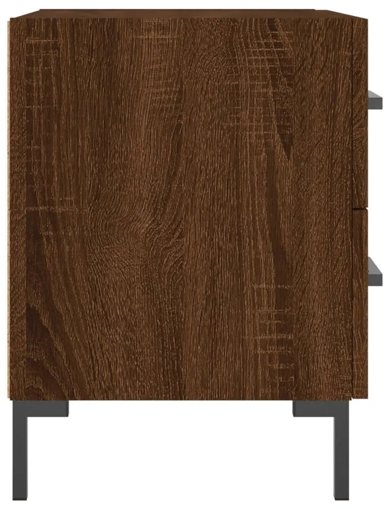 Mesa de cabeceira 2 pcs derivados de madeira carvalho castanho