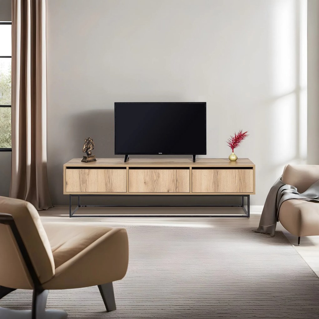 Móvel TV Kordon – Felt Black – 180x50x40 cm