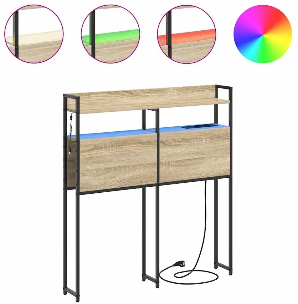 Cabeceira de armazenamento Carvalho Sonoma 100 cm
