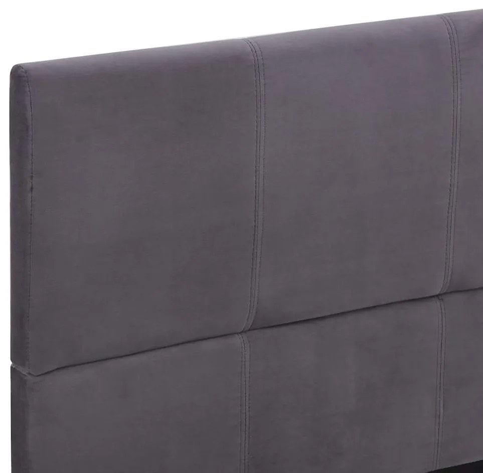Estrutura para cama sem colchão 135x190 cm tecido cinzento
