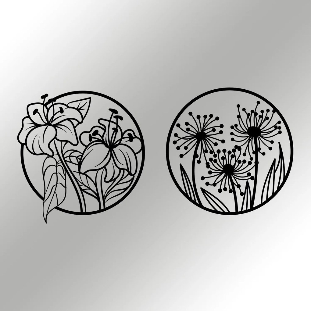 Acessório Decorativo de Parede em Metal Mucbir – Preto – 100 x 50 cm