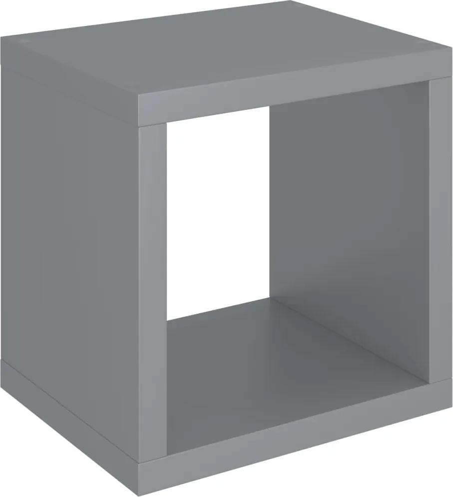 Prateleira/estante cubo para parede 37x29,5x37 cm MDF cinza