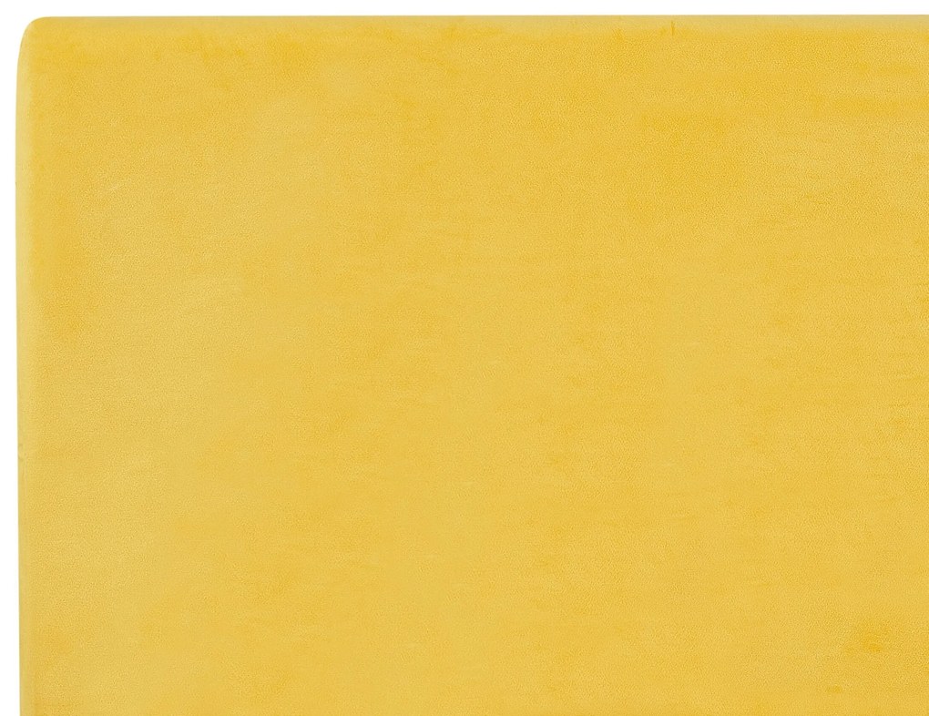 Capa em veludo amarelo 180 x 200 cm para cama FITOU Beliani