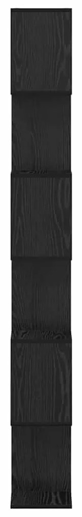 Estante de Livros em Preto Carvalho - 70 x 24 x 193,5 cm, Madeira Enge
