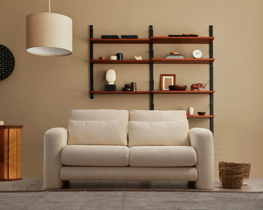 Sofá de 2 Lugares Lily – Bege – 180x97x73 cm