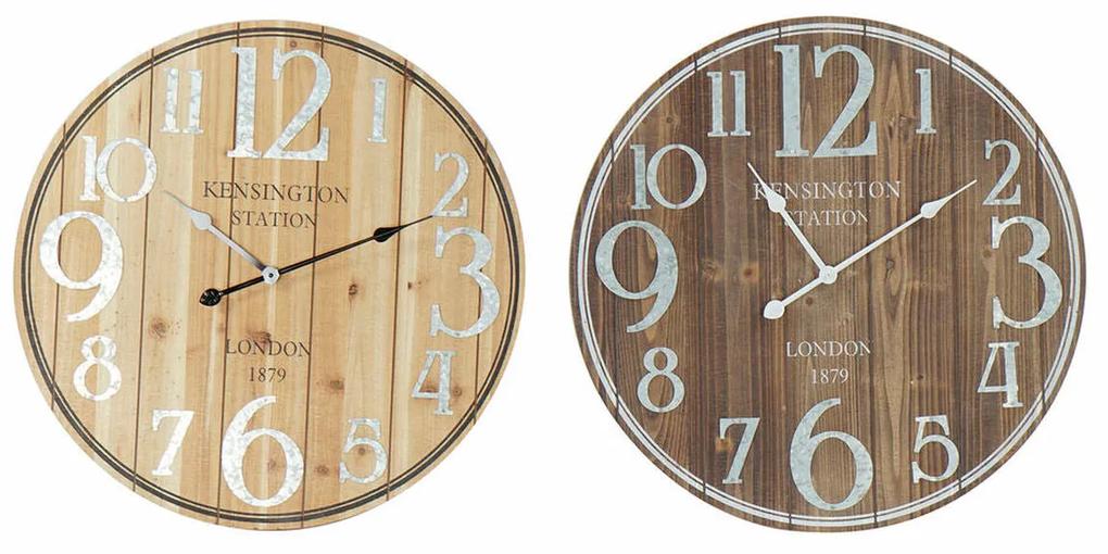 Relógio de Parede DKD Home Decor Castanho Madeira MDF (68 x 4.5 x 68 cm) (2 pcs)