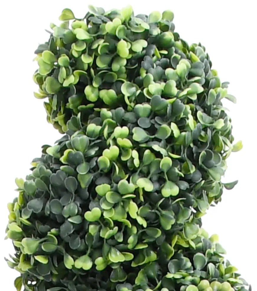 Planta artificial buxo em espiral com vaso 117 cm verde