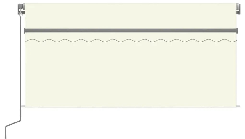 Toldo retrátil manual com estore 3,5x2,5 m cor creme