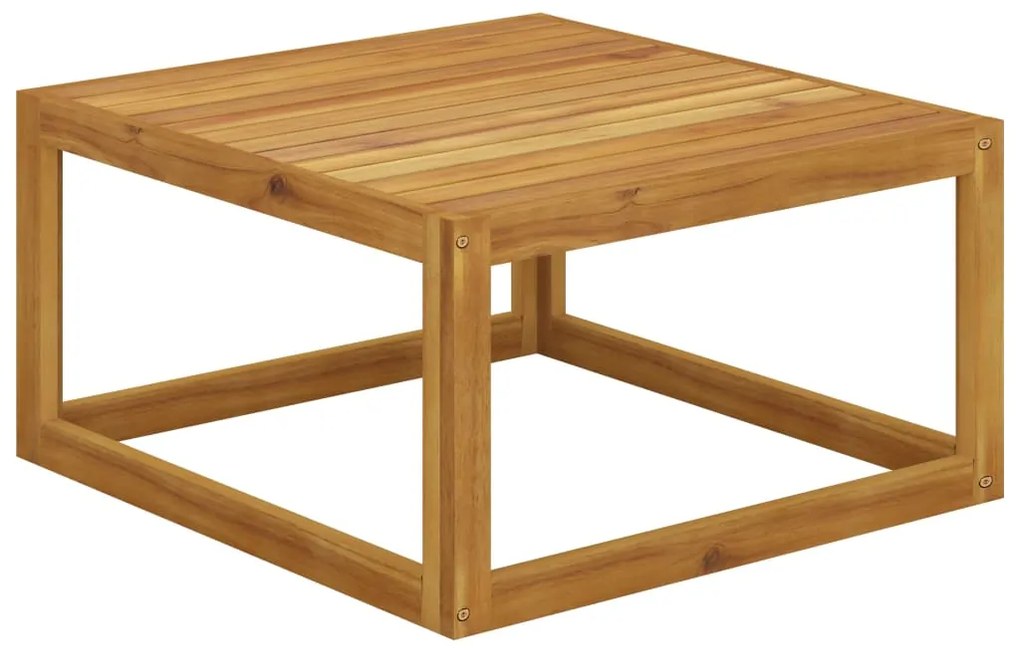 3 pcs conjunto lounge de jardim c/ almofadões acácia maciça